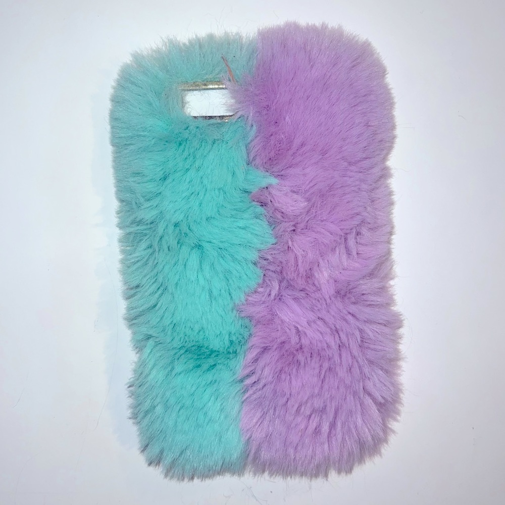 Pastel Goth 2 Tone Vegan Faux Fur IPhone 7 Plus Plush Luxurious Case